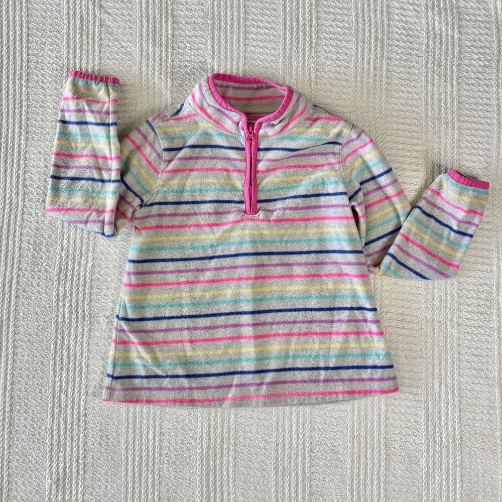 OshKosh B'gosh Girls Half-Zip Multi-colored Striped Fleece w/half zip - Size 4T